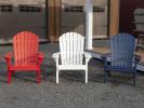 Red, White, & Blue Poly Lumber Heavy Duty Adirondack Chairs