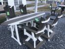 surf board Picnic table with 4 swivel chairs